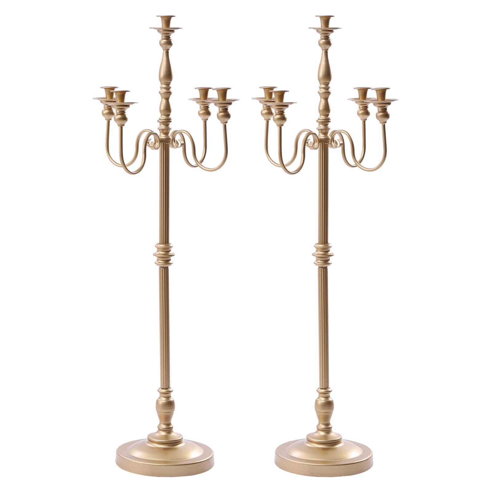 MIDUO 2 Pack Floor Candelabras 5 Candle Holders Wedding Dinner Decor
