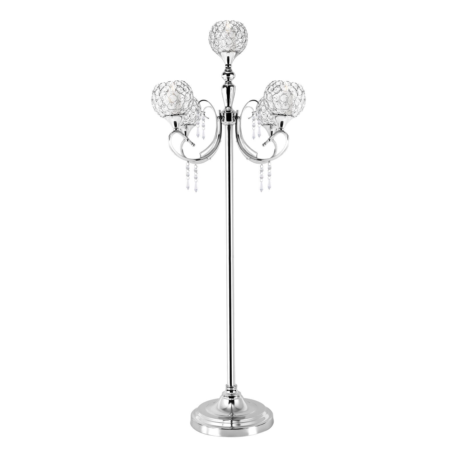 MIDUO 5 Arm Floor Candelabra Stand Candle Holders Wedding Party