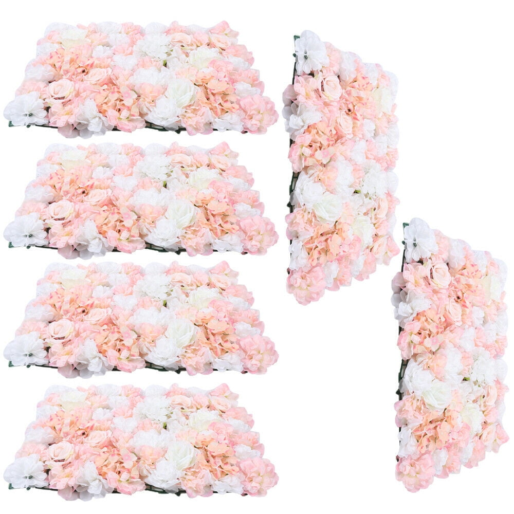 MIDUO Artificial Rose Flower Wall Panels Wedding Valentine's Backdrop