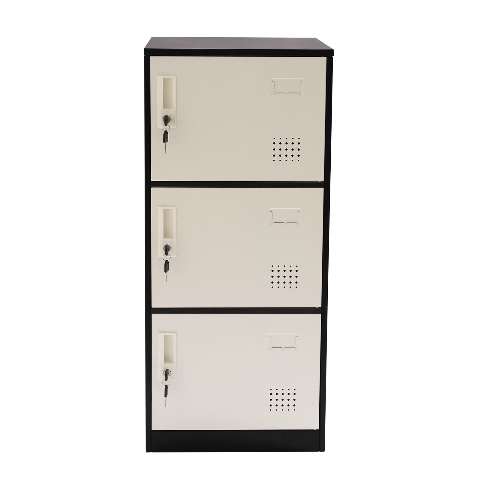 MIDUO Employee Storage Home Metal Locker 3Tier Utility