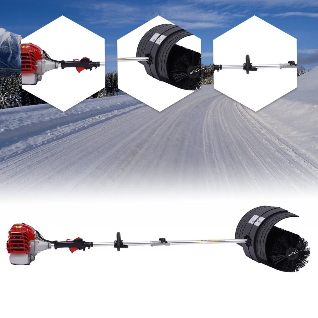 MIDUO Hand Held Power Broom Sweeper, 52CC 2.3HP Outdoor Gas Powered