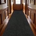 thumbnail image 1 of MIDUORUG Solid Black Runner Rug 3'×8' Non Slip Rubber Back Area Rugs for Indoor Outdoor Hallway Kitchen, 1 of 7