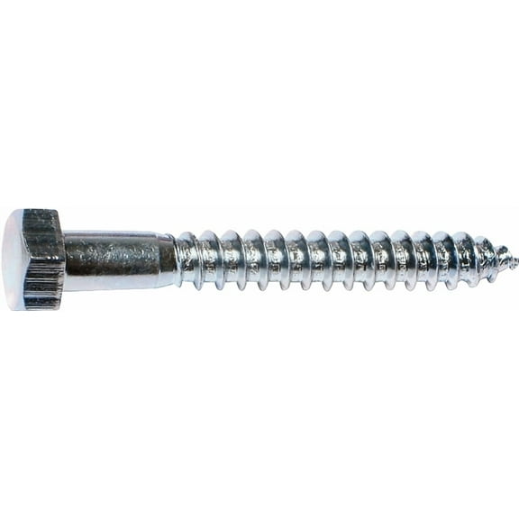 Midwest Fastener 01304 Lag Screw, 5/16 in Thread, 3 in OAL, Zinc