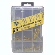 MIDWEST FASTENER 14991 Hook and Eye Kit Brass/Zinc 92