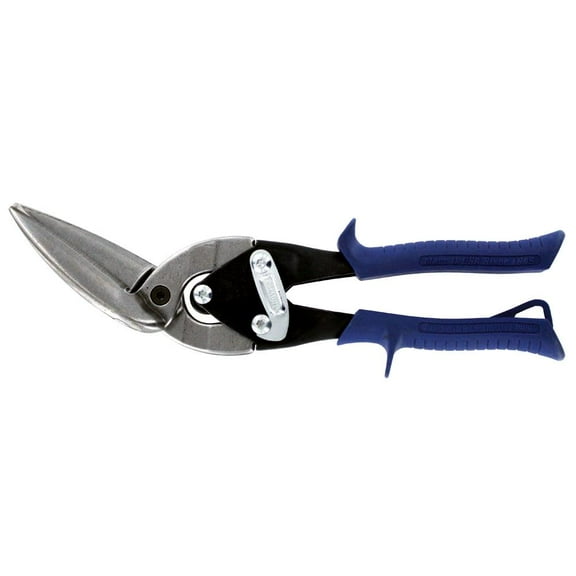 MIDWEST Power Cutters Long Cut Snip - Straight Cut Offset Tin Cutting Shears with Forged Blade & KUSH'N-POWER Comfort Grips - MWT-6516.