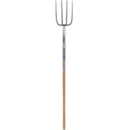 MIDWEST RAKE CO-49275 4 Tine Forged Manure Fork 54 Hardwood Handle