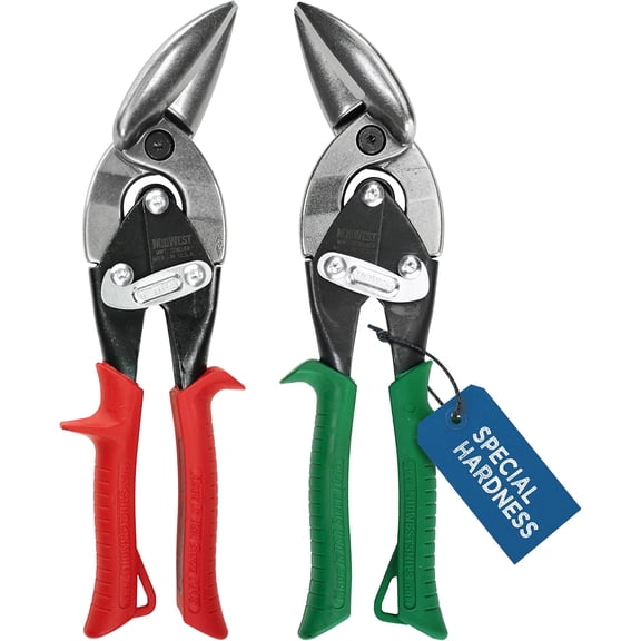 MIDWEST MWT-SS6510C Special Hardness Aviation Snips, Left & Right Cut Offset