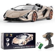 Miebely Lamborghini 116 RC Car, 7.4V 500mAh, 12Km/h, 2.4Ghz Model Car for Adults Boys Girls Birthday Ideas GiftChampagne