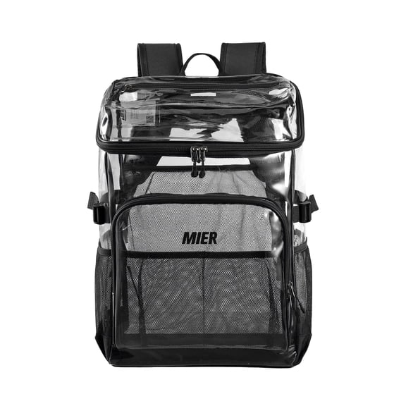MIER Heavy Duty Clear Backpack Transparent See Through Bookbag