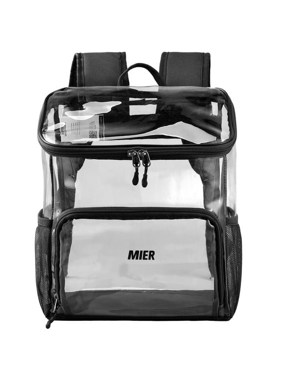 Clear Backpack Transparent See Through Bookbag Heavy-Duty School Bag, 12L