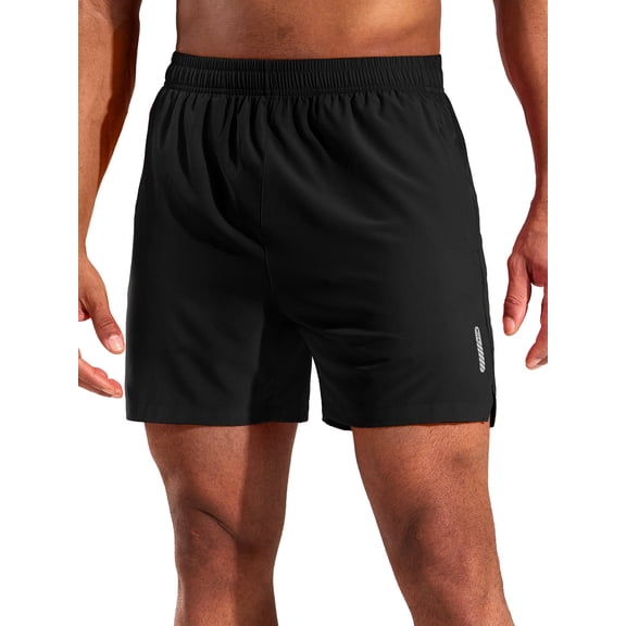 MIER Men's 5 Inch Inseam Running Shorts with Zipper Pockets