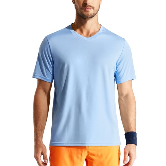 MIER Men's Dry Fit Performance Tees Eco Friendly V Neck T-Shirts, Size S - 3XL