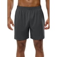 thumbnail image 1 of MIER Men's Quick-Dry Lightweight Training Running & Basketball Athletic Shorts, No Pockets, No Liner, Grey, L, 1 of 7
