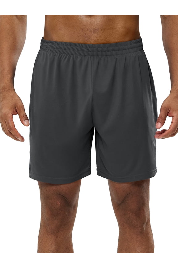 Men's Quick-Dry Lightweight Training Running & Basketball Athletic Shorts, No Pockets, No Liner, Grey, 3XL