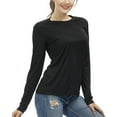 thumbnail image 1 of MIER Women's UPF 50+ Sun Protection T-Shirt Long Sleeve Outdoor Shirts, Quick Dry, Black, S, 1 of 6