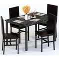 thumbnail image 1 of MIERES 5 Piece Dining Table Set for 4,Faux Marble Kitchen Table and Chairs for 4, Modern Dining Room Table with 4 Chairs,Dinner Table Set for Small Spaces, Black, 1 of 6