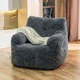 thumbnail image 1 of MIERES Small Bean Bag Chair for Adults & Kids, Giant Bean Bag Couch, Comfy Reading Chair with Armrests, Soft Cozy Chair for Bedroom, Lounge Sofa for Gaming, Napping & Relaxing, Gray, 1 of 9