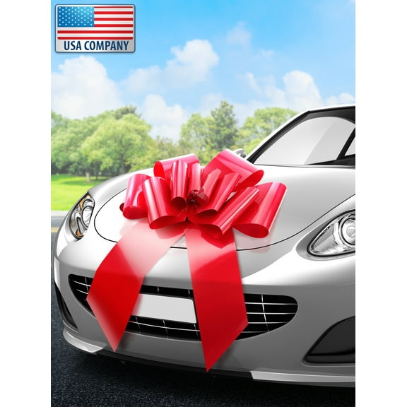 MIFFLIN 30-inch Giant Red Butterfly-Shaped Car Gift Bow (US Company)