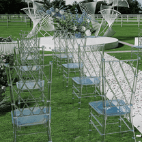 D&N Acrylic Plastic Dining Chairs Set of 4 Wedding Chairs Modern Dining Chairs Ideal for Weddings Parties Chairs