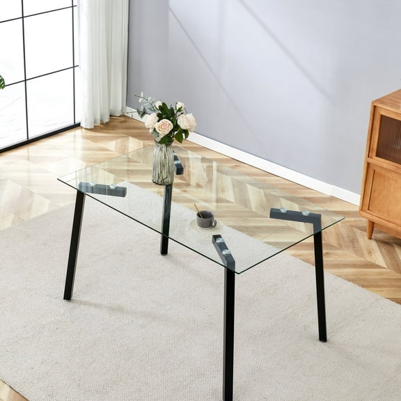 MIFI Black Outdoor Dining Table, 51.2 in