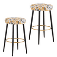 thumbnail image 1 of MIFI Inspiration Home Counter Height Bar Stools - Set of 2, Gold, 1 of 6