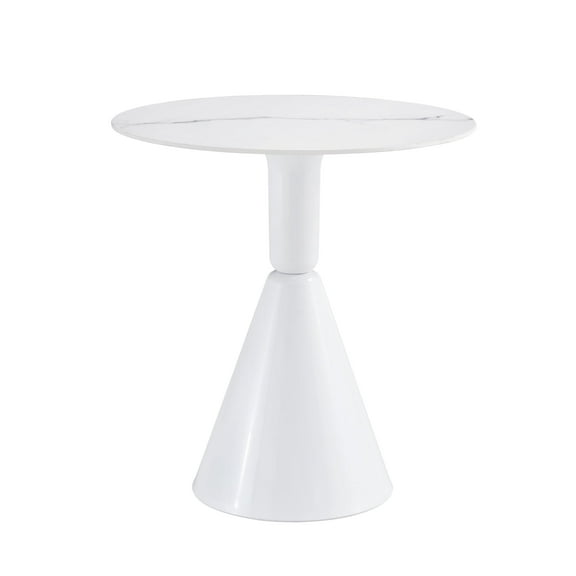 MIFI Modern Oval Rock Coffee Table, White