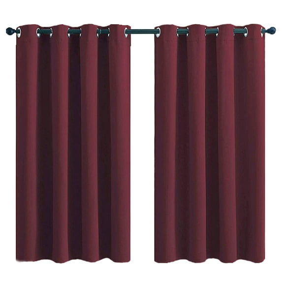 MIFXIN Outdoor Curtains Waterproof UV Protectant Patio Pergola Grommet Top Blackout Drapes, 2 Panels, Wine Red, 52x94in