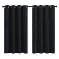 thumbnail image 1 of MIFXIN Outdoor Patio Curtains Waterproof UV Protectant Pergola Blackout Curtain, 2 Panels, Black, 108 in Length, 1 of 8