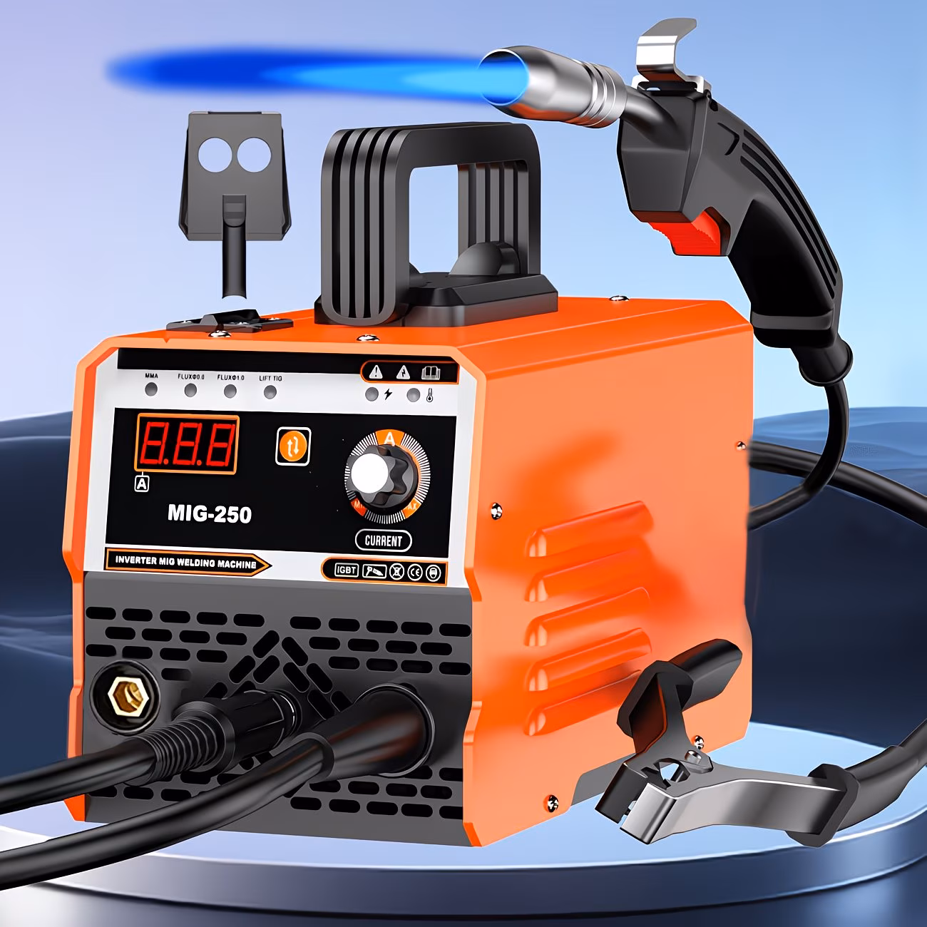 MIG-350 arc welding machine, lifting welding machine with collaborative control function, IGBT inverter 110V portable welding machine, equipped with hot start, arc thrust and anti sticking function