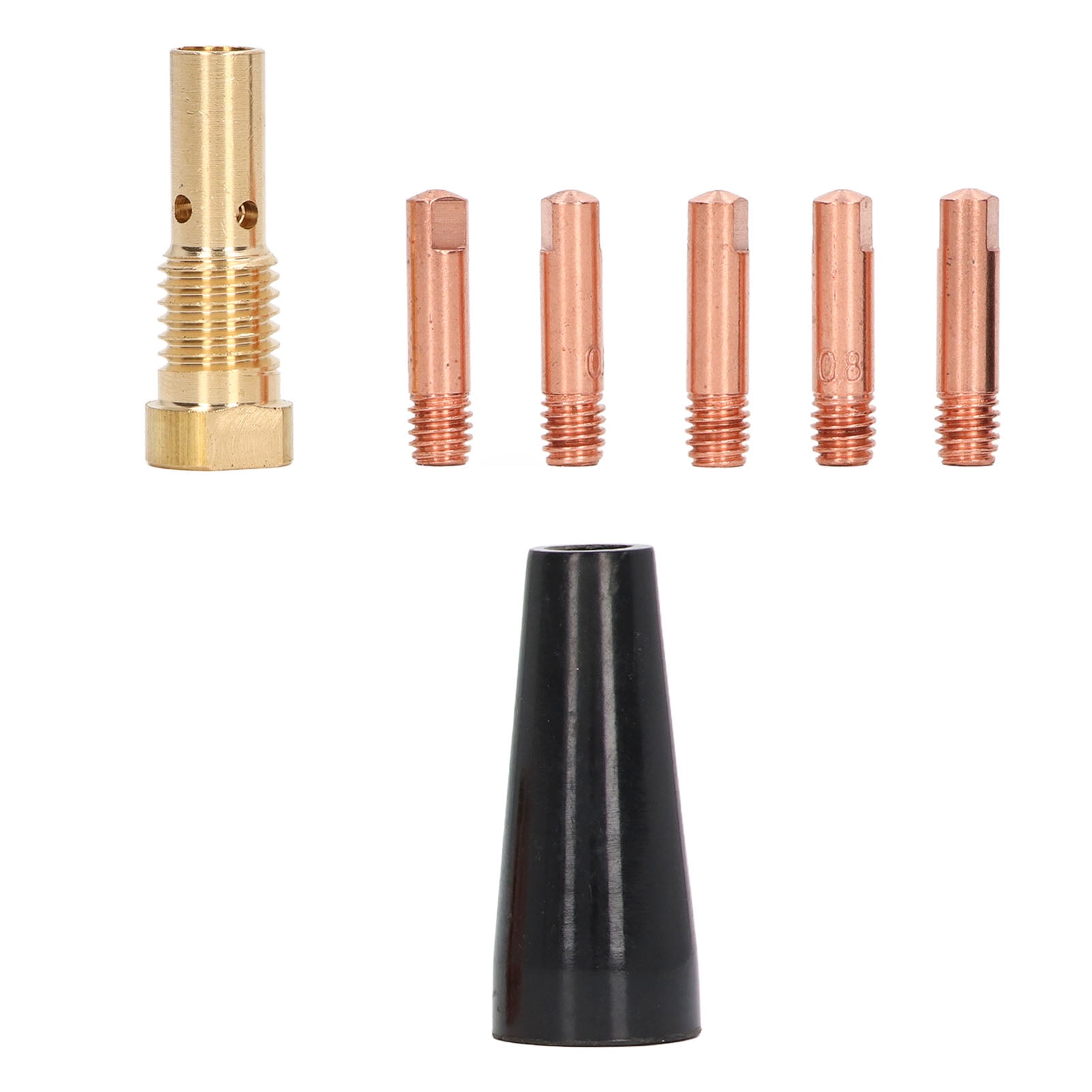 MIG Gasless Welding Kit, 7Pcs Welding Tip Diffuser Gasless Nozzle