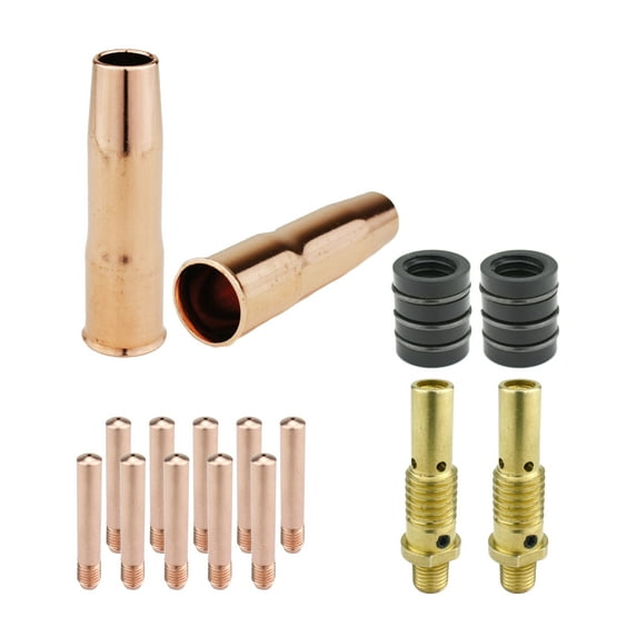 MIG Gun Consumables Kit - Compatible with Lincoln/Magnum 200 & 250 and Tweco #2 - 52 Diffuser - 32 Insulator - Tip: 0.030" - 22 Nozzle: 5/8"