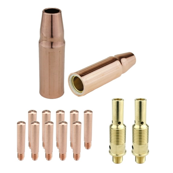 MIG Gun Consumables Kit - Compatible with Lincoln/Magnum 300 & 400 and Tweco #3 & #4 - 52FN Diffuser - Heavy-Duty Tip: 0.030" - 23 Nozzle: 5/8"