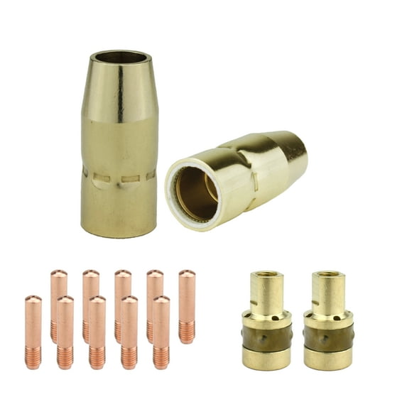 MIG Gun Consumables Kit - Compatible with Miller M-10 and M-15, (M-100 and M-150) and Hobart H-10 - Diffuser - Nozzle - Tip: 0.023"