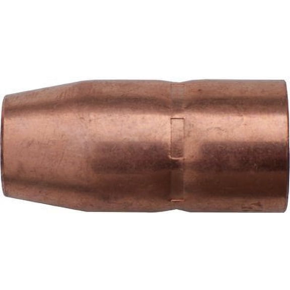 MIG Gun Nozzle, 1/2 in Bore, Miller Style, Flush, Copper Pack of 2