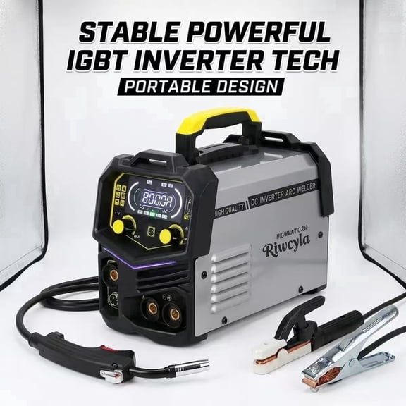 Riwcyla MIG Welder Machine, 3-in-1 MIG/MMA/TIG Welder , Portable Welding Machine Kit for Home and Farm