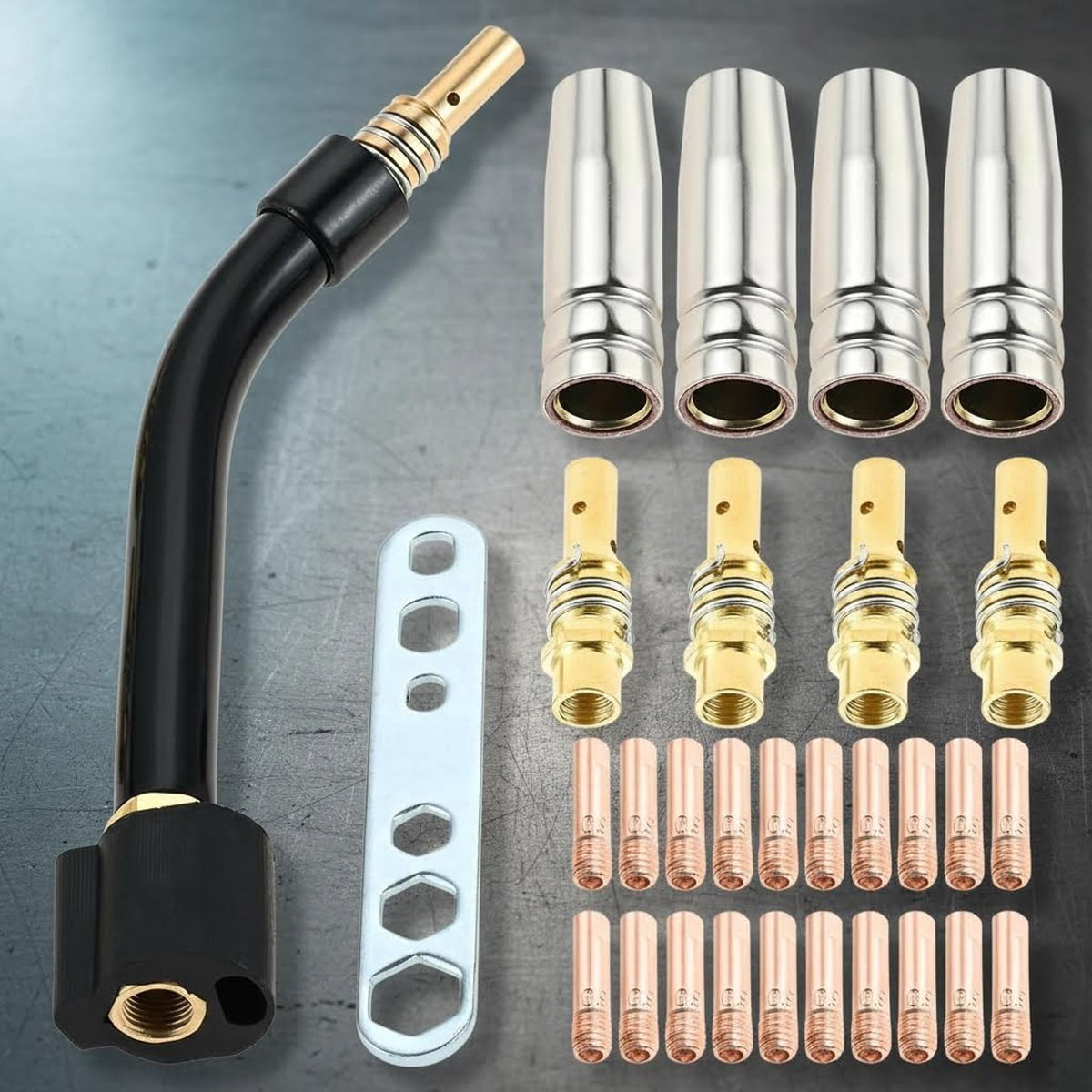Mig Shield MIG Welding Neck & Nozzle Holder Diffuser & Conical Gas Nozzle Shield ...
