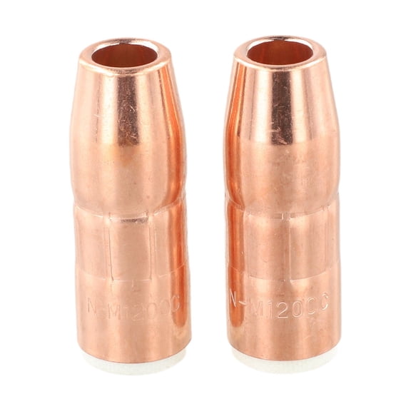 For MIG Welding Nozzle N-M1200C 1/2 Inch Orifice Compatible For Miller For MDX-250 For MIG Welding Equipment, 2-Pack High Temperature Resistant Copper Nozzles