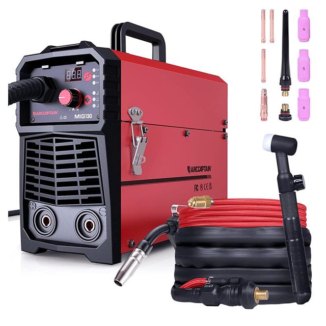 ARCCAPTAIN 130A 110V MIG Welder - 3-in-1 Gasless MIG / Lift TIG / Stick IGBT