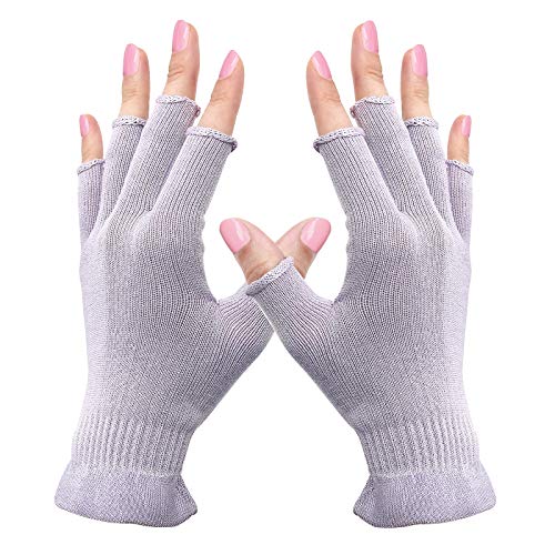 MIG4U Fingerless Moisturizing Gloves, Half Finger Touchscreen Beauty