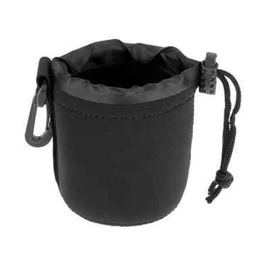 MIGAINO Neoprene Lens Bag DSLR Camera Lens Pouch Waterproof Shockproof Waist Bag Lens Holder Cylinder with Internal Fur Camera Lens Storage Bag