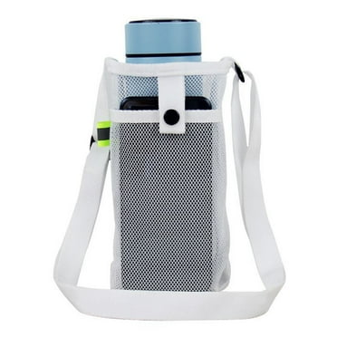 MIGAINO Water Bottle Holder with Adjustable Shoulder Strap Portable Water Bottle Carrier Mesh Bag Outdoor Camping Cycling Crossbody Water Bottle Pouch