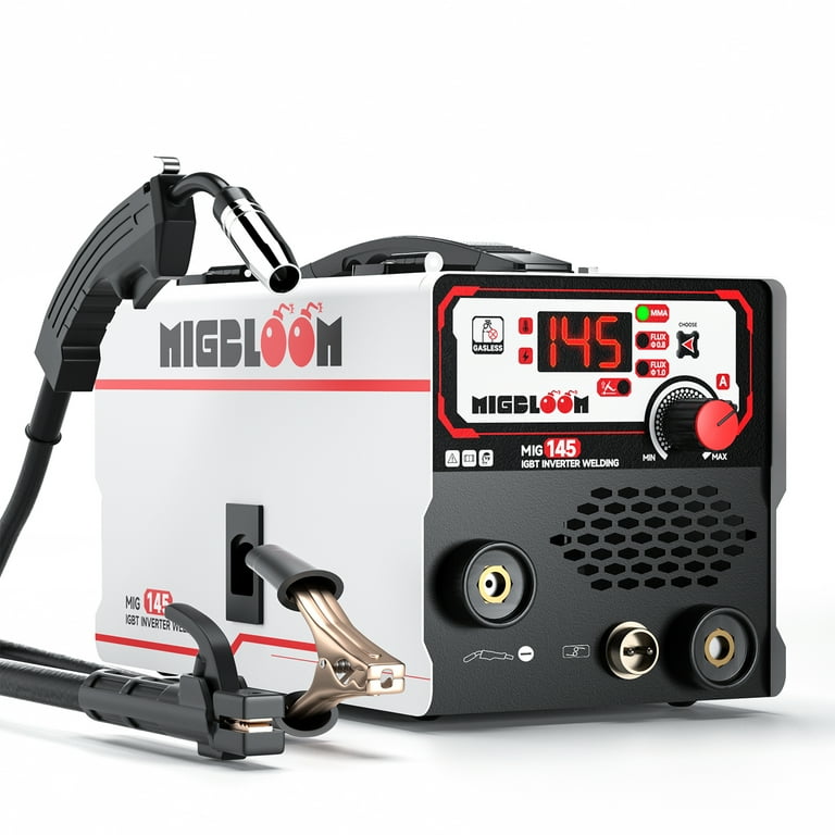 MIGBLOOM 145A Flux Core MIG Welder 110V 3 in 1 Gasless MIG/Stick