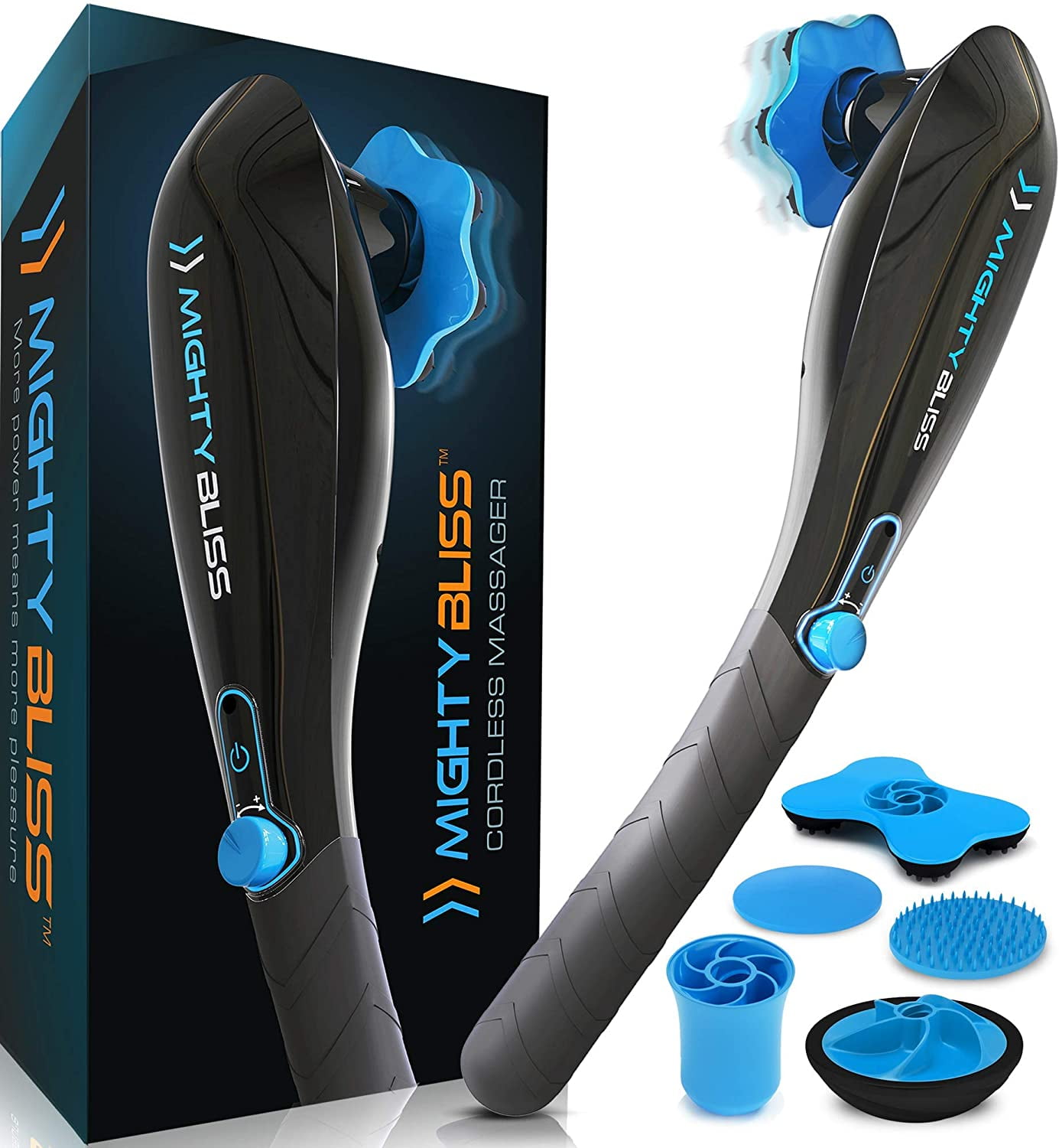 Mighty Bliss Deep Tissue Back and Body Massager Cordless Electric Handheld  Percussion Muscle Hand Ma…See more Mighty Bliss Deep Tissue Back and Body