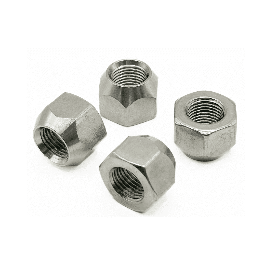 MIGHTY FASTENERS 304 Stainless Steel Open Cone Wheel Nuts, 1/2"-20 Thread, Ideal for Trailers and RVs, Corrosion Resistant, 10-Pack