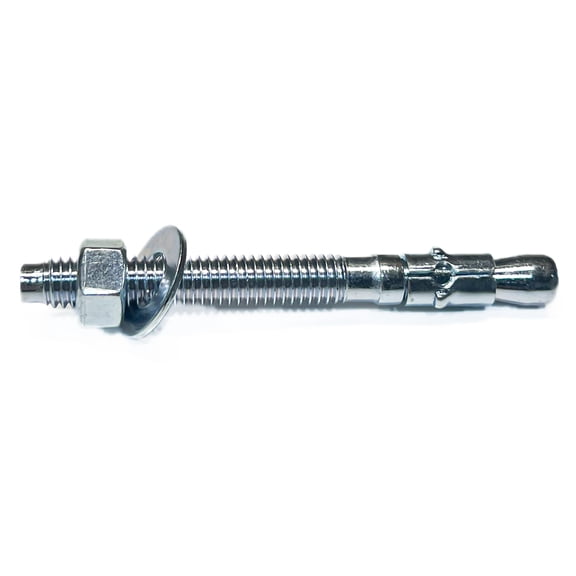 MIGHTY FASTENERS Zinc-Plated Steel Wedge Anchors, 1/2" X 10" - Heavy-Duty Mounting Bolts for Concrete - 10 Pack