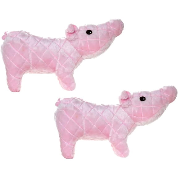 MIGHTY- Farm Piglet- Squeaker-Multiple Layers. Made Durable, Strong & Tough. Interactive Play Dog Toy (Tug, Toss & Fetch). Machine Washable & Floats. (Regular 2 Pack)