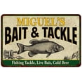 thumbnail image 1 of MIGUEL'S Bait & Tackle Metal Sign Man Cave 8x12 208120016153, 1 of 1