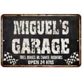 thumbnail image 1 of MIGUEL'S Garage Black Grunge Gift Sign 12x18 Decor Gift 112180005327, 1 of 1