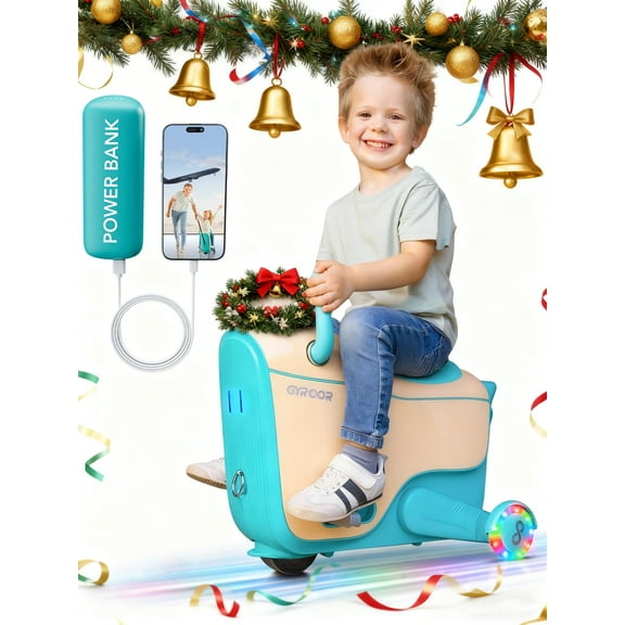 MIHOVER 2-in-1 Kids Electric Powered Ride-On Toys - 18V Toddler Scooter with Storage, Airline-Approved Carry-On, Built-in Charger
