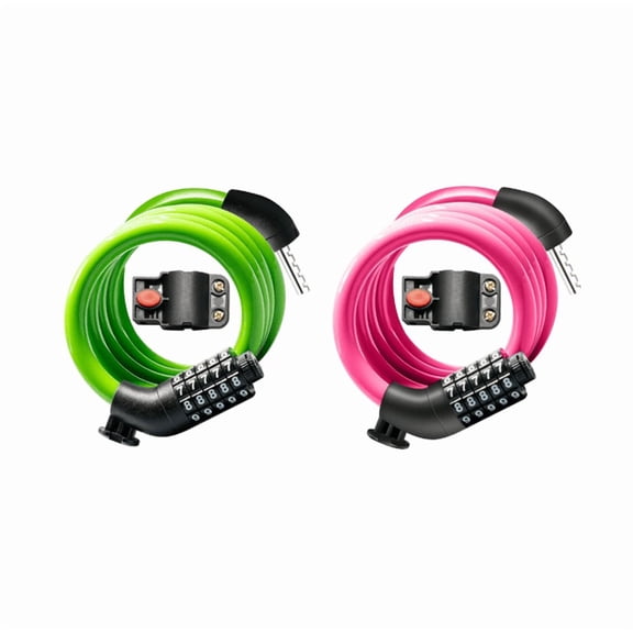 MIHOVER Bike LockCable with Combination,High Security 5-Digit Resettable Combination Bicycle Lock Anti-Theft, Scooter Lock with Mounting Bracket for Bikes and Scooters